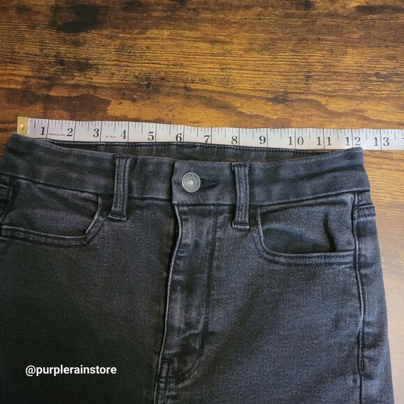 American Eagle Jegging Jeans 2 X L Curvy Highest Rise Next Level Stretch Black - Picture 8 of 13